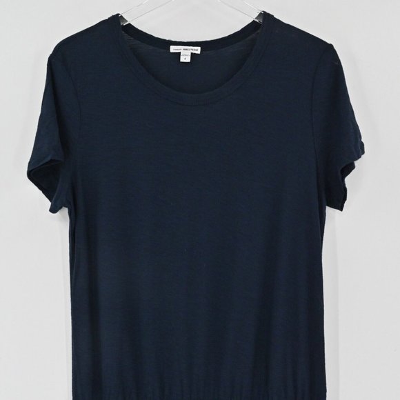 STANDARD JAMES PERSE Womens Blouson Dress Navy Lightweight Stretch Size XL $225 - Picture 3 of 10